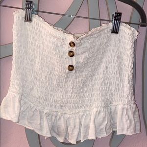 free people strapless crop top